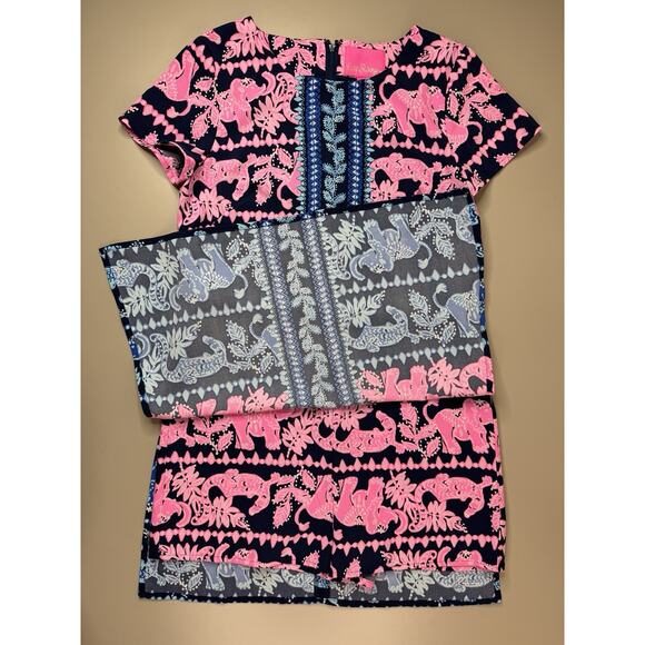 Lilly Pulitzer Blanca Stretch Romper Sz 2 High Tide Perfect Colorful Preppy - Picture 10 of 16